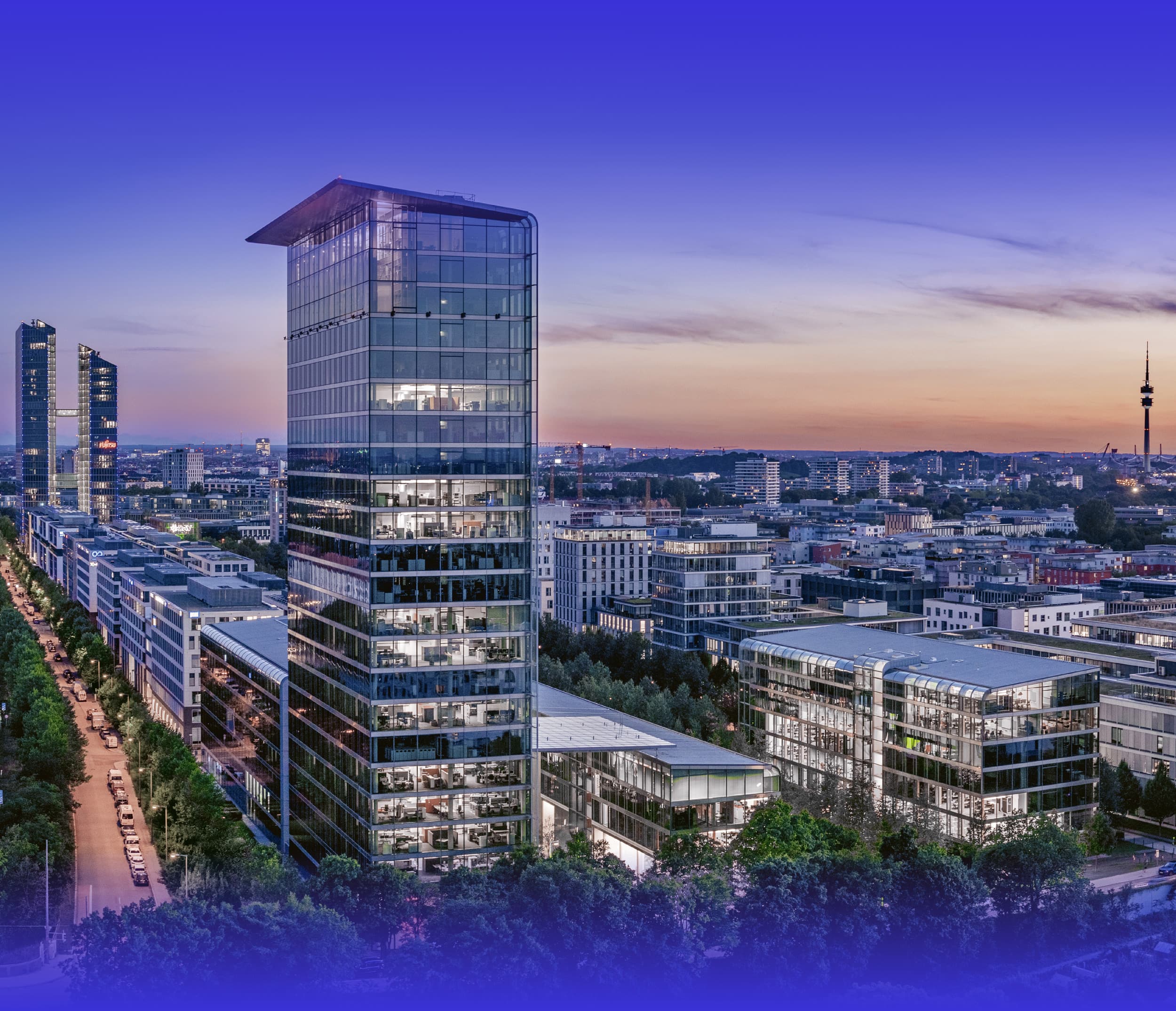 Munich Skyline at Dusk